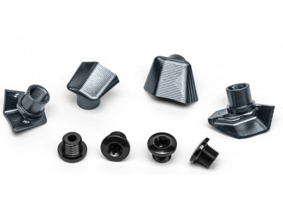 absoluteBLACK screws for chainrings with Ultegra 8000 caps, gray