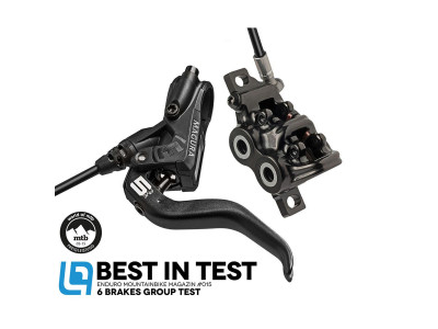 MAGURA MT5 hydr. brake, front/rear, 4-piston, 2 finger lever, Post Mount, 2 200 mm + pad 9.P