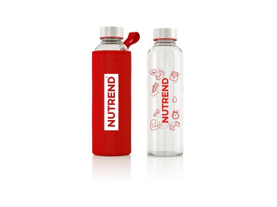 NUTREND GLASS BOTTLE, 800 ml - red with packaging