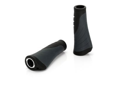 XLC GR-S04 Ergonomic grips, 135/92 mm, black/grey