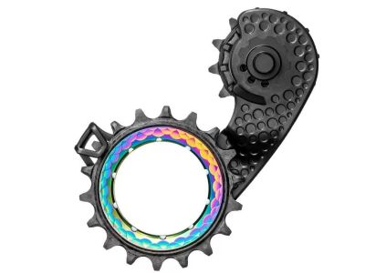 absoluteBLACK Carbon Ceramic OSPW derailleur pulleys, rainbow