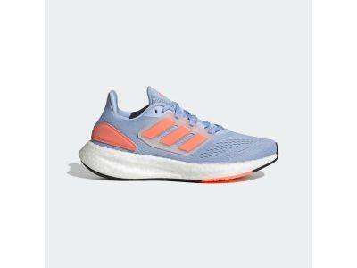 adidas PureBoost 22 women's shoes, blue dawn/coral fusion/wonder quartz