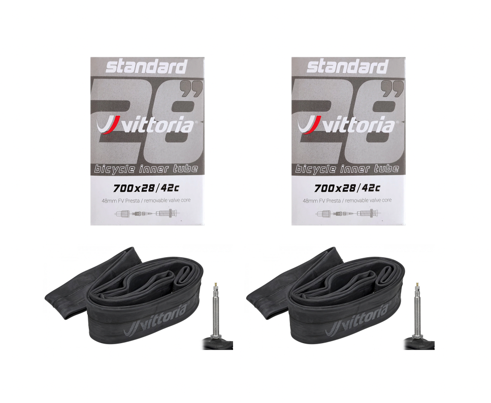 Vittoria Gravel Bike Inner Tube - 2 Pack - 700 x 28-42c - 48mm Presta Valve