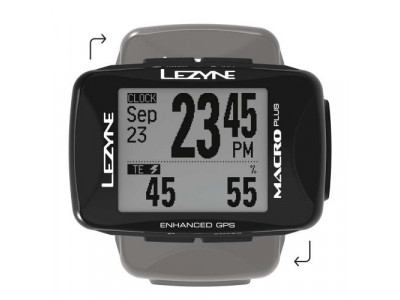 Lezyne Macro Plus GPS cycling computer, black
