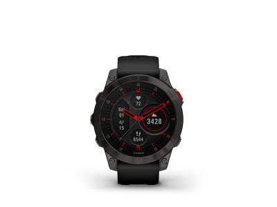 Garmin epix (Gen 2) GPS watch, Sapphire, Black, Carbone Gray DLC Titanium, Silicone Band